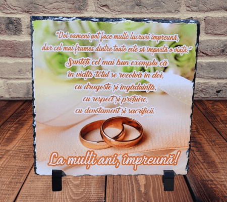 Placi Ardezie Personalizate - Placa de ardezie- Cadou pentru aniversare nunta