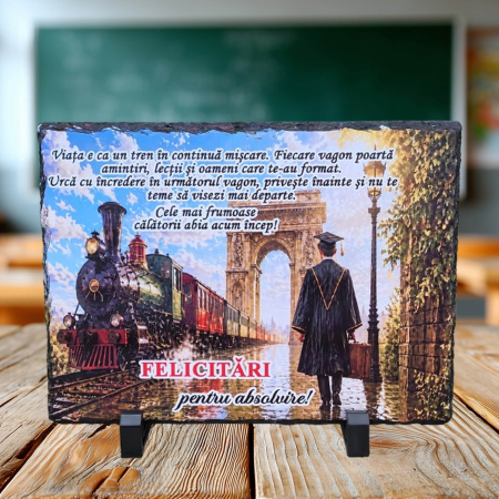 Noutati - Placa de ardezie, cu mesaj pentru absolvent-2