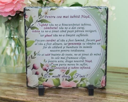 Noutati - Placa de ardezie, cu mesaj pentru Nasa