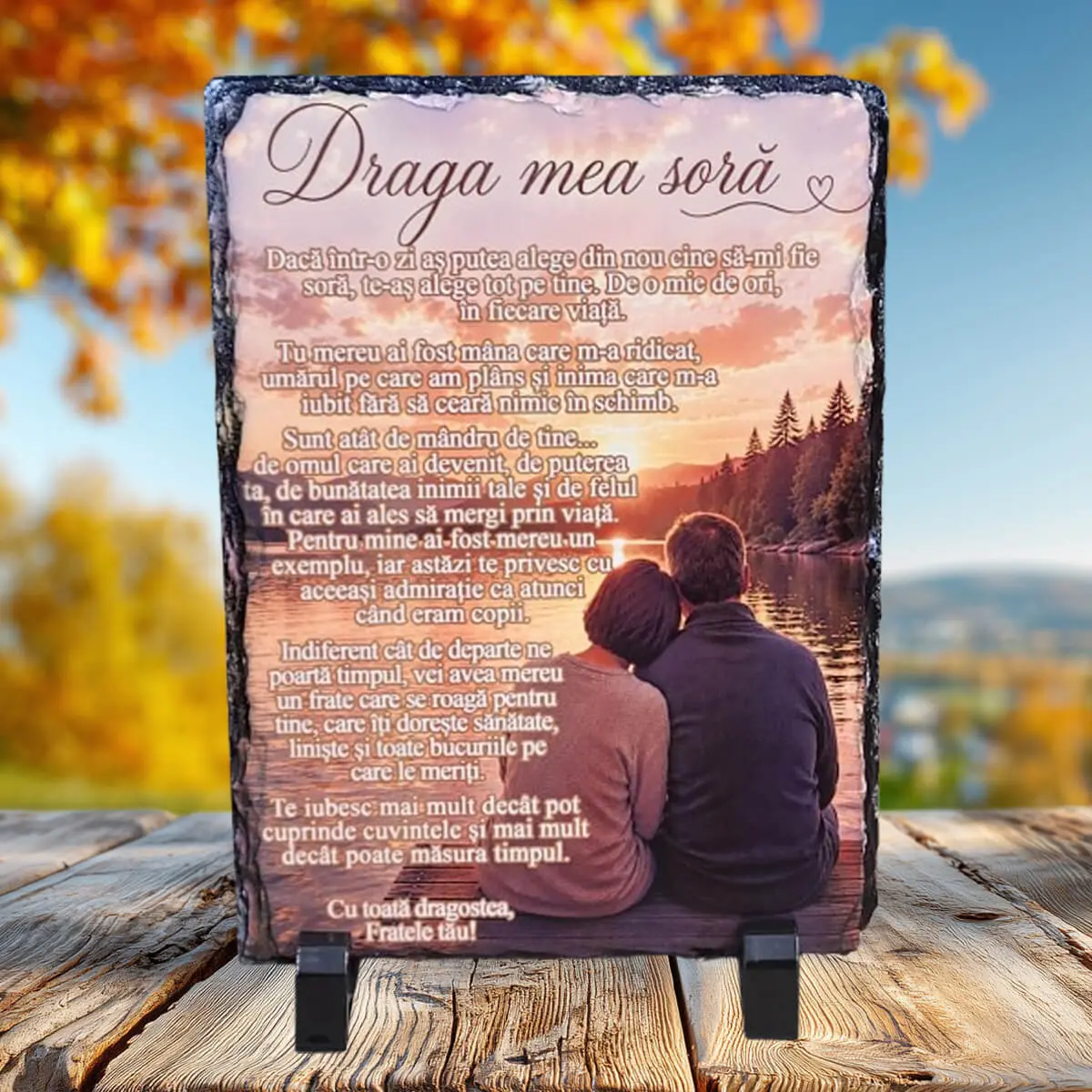 Noutati - Placa de ardezie personalizata – „Draga mea sora”
