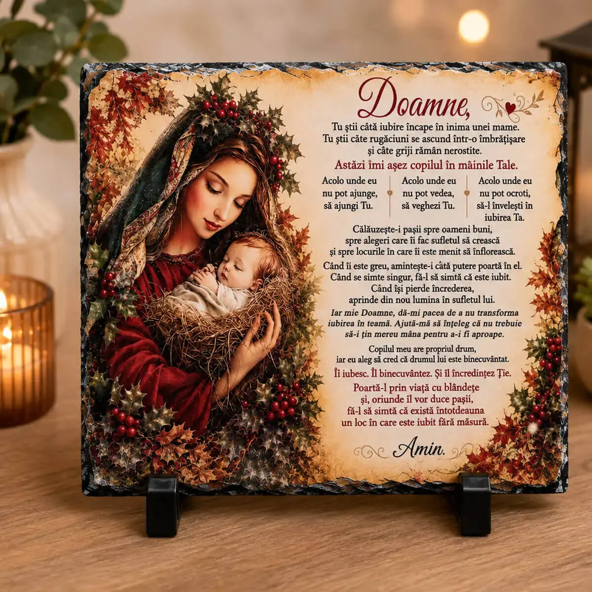 Noutăți și produse recent adăugate - Placa de ardezie Icoana cu Rugaciune pentru Copil