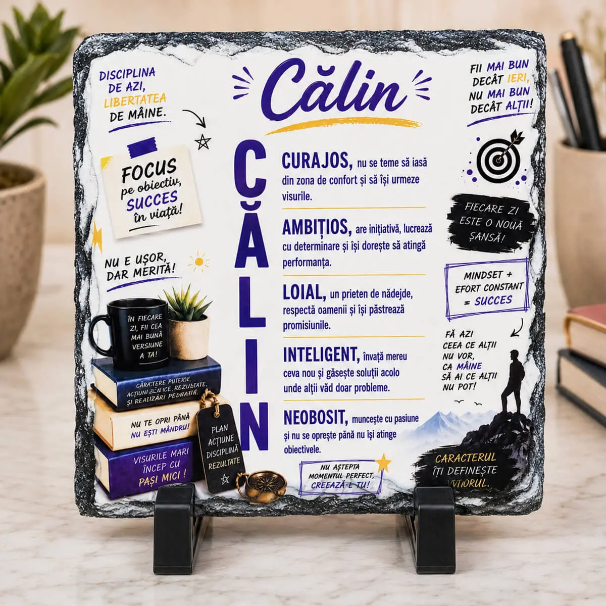 Noutăți și produse recent adăugate - Placa de ardezie personalizata cu nume- Calin