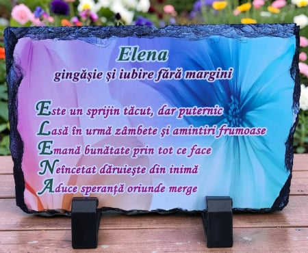 Noutati - Placa de ardezie personalizata cu nume- Elena