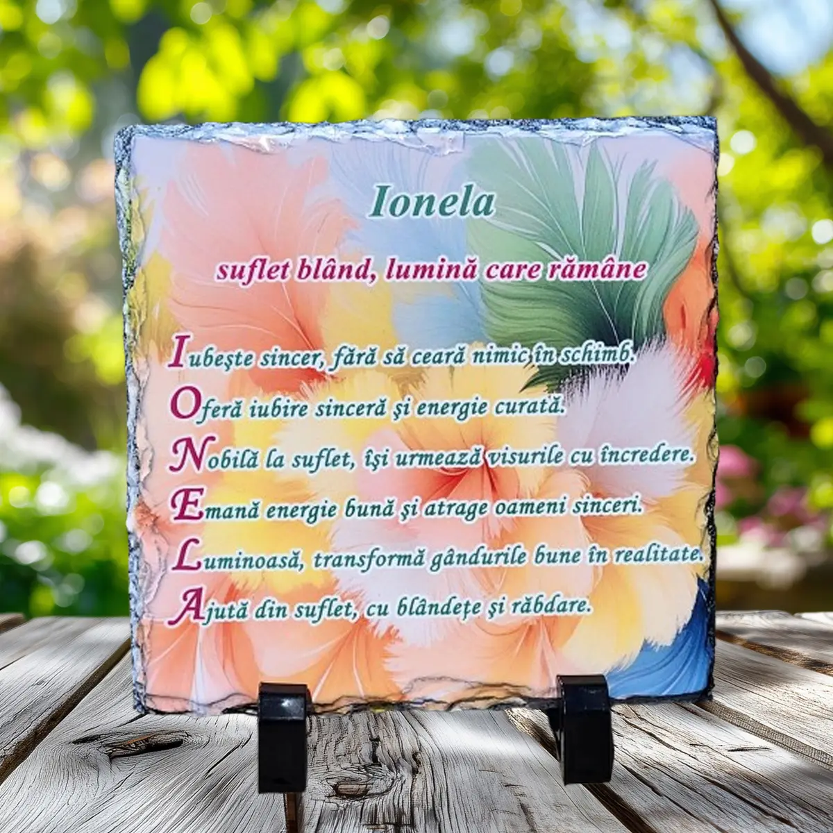 Noutati - Placa de ardezie personalizata cu nume- Ionela
