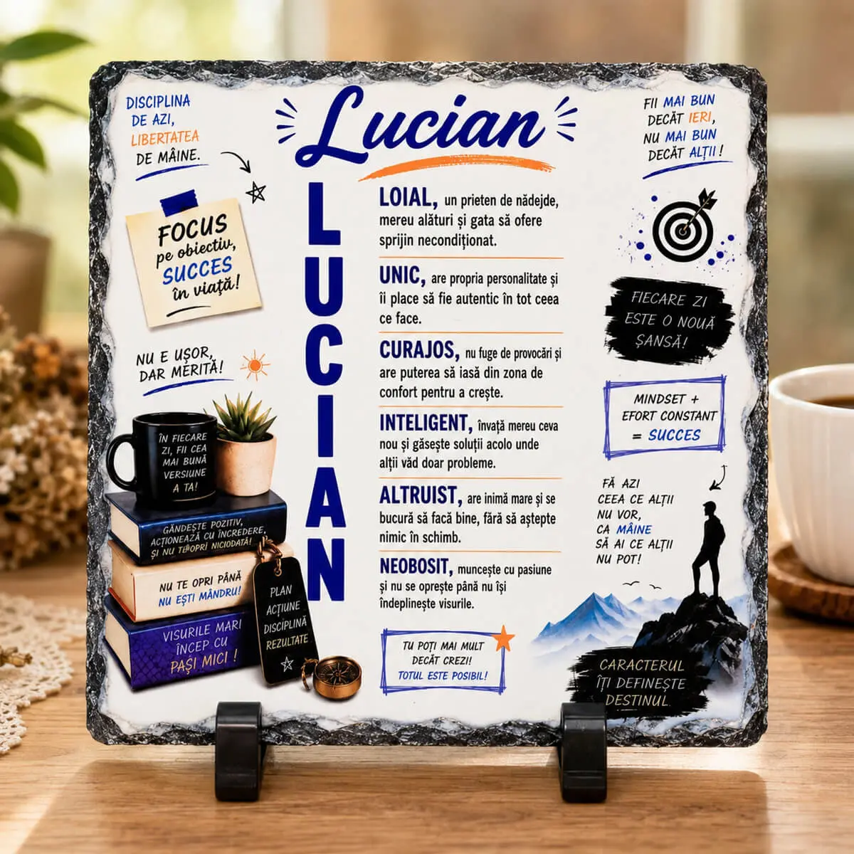 Noutăți și produse recent adăugate - Placa de ardezie personalizata cu nume- Lucian