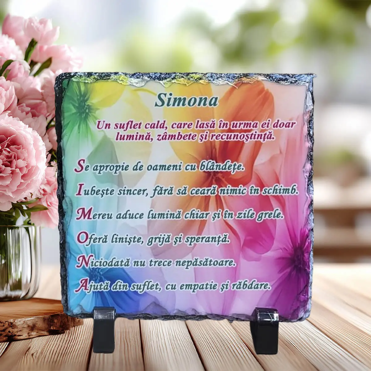 Noutati - Placa de ardezie personalizata cu nume- Simona