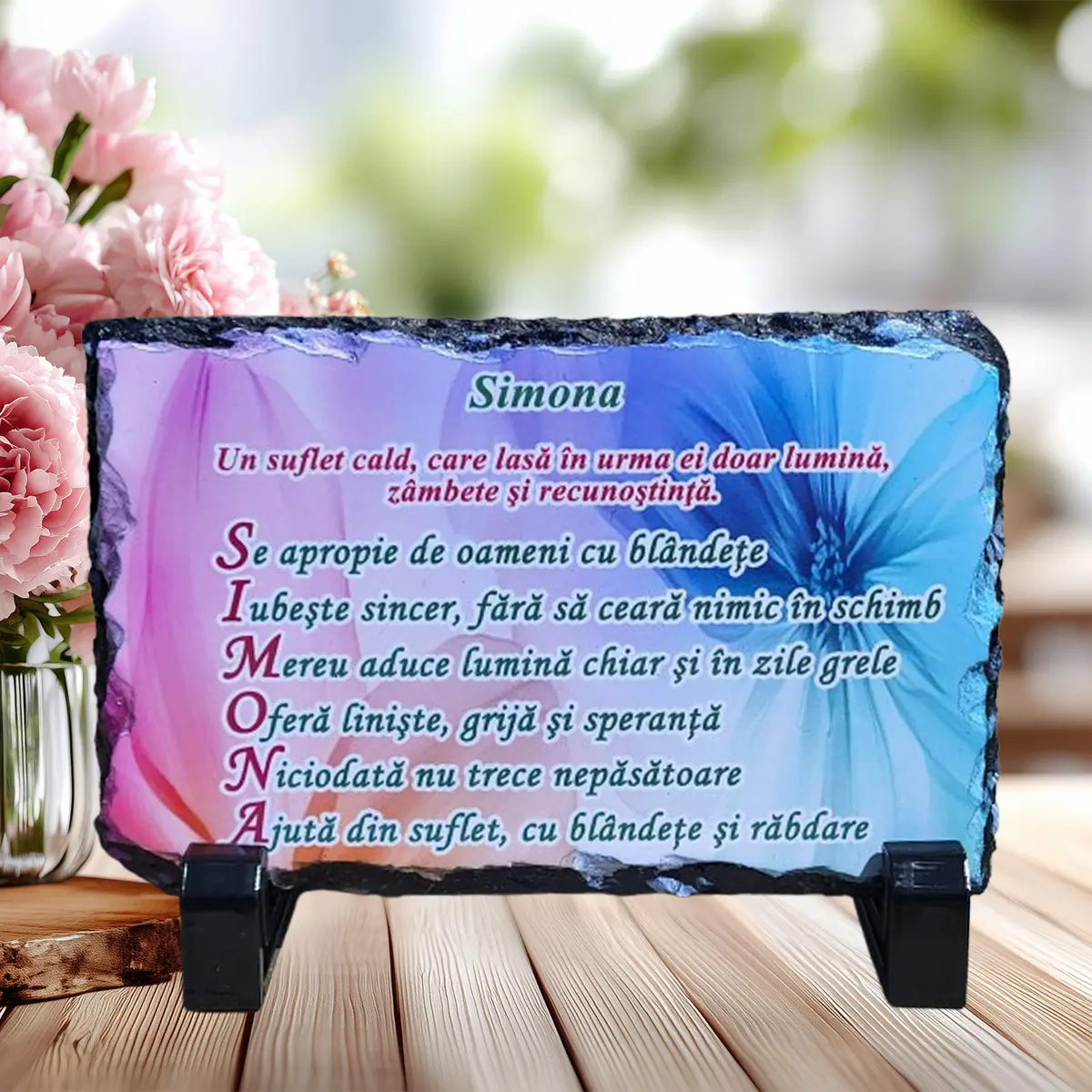 Noutati - Placa de ardezie personalizata cu nume- Simona