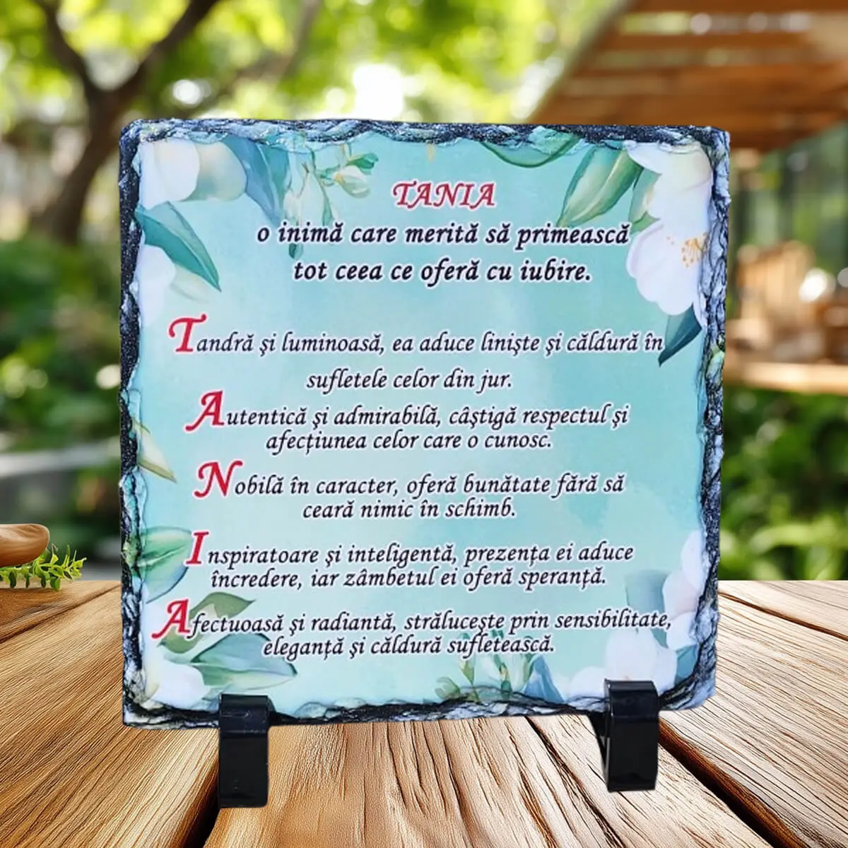 Noutati - Placa de ardezie personalizata cu nume- Tania