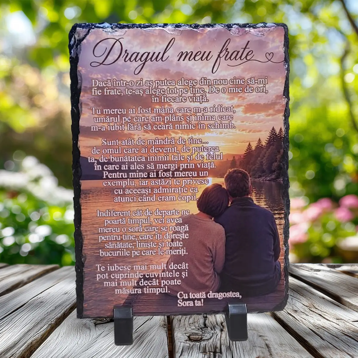 Noutati - Placa de ardezie personalizata – „Dragul meu frate”