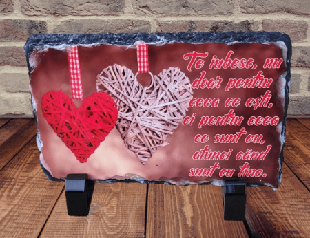Placi Ardezie Personalizate - Placa de ardezie- Te iubesc