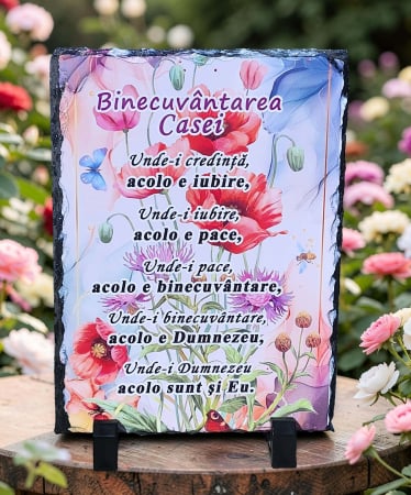 Noutati - Placa decorativa din ardezie -Binecuvantarea casei