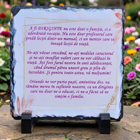 Noutati - Placa decorativa din ardezie -mesaj de multumire pentru diriginte