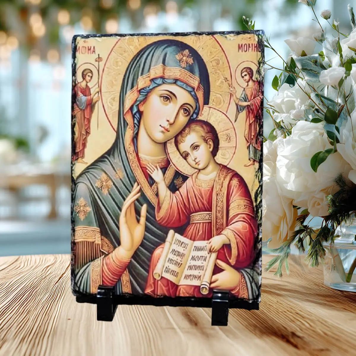 Noutati - Placa din ardezie cu Fecioara Maria si Pruncul-4