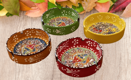 Decoratiuni casa - Scrumiera Pictata Handmade- mare