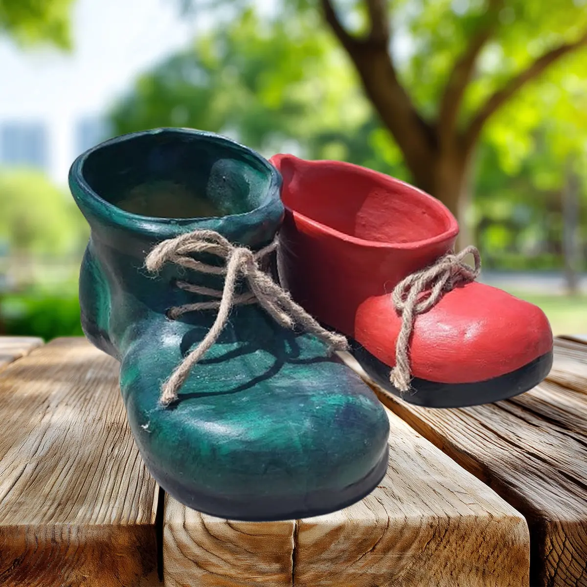 Ghivece&Accesorii gradina - Ghiveci din ceramica bocanc mediu, colorat
