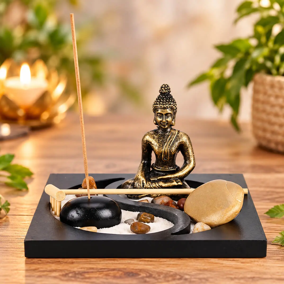 Cadouri pentru bărbați - Set decorativ pentru grădină Zen, 14,5 × 14,5  cm- imagine principală