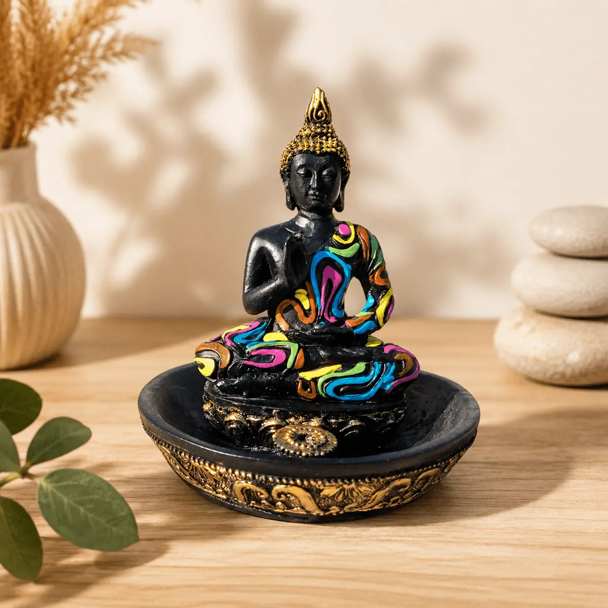 Cadouri pentru femei - Suport pentru bețișoare parfumate Buddha, Ø 10 × 11 cm - imagine principală