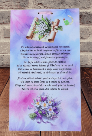 Tablouri personalizate - Tablou cu mesaj " Fii mamica sanatoasa"