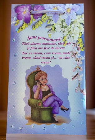 Tablouri personalizate - Tablou cu mesaj "Sunt pensionara"
