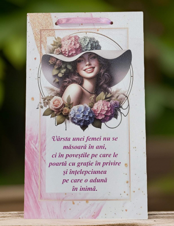 Tablouri personalizate - Tablou cu mesaj "Varsta unei femei nu se masoara in ani"