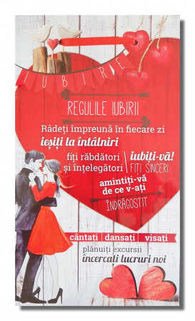 Tablouri personalizate - Tablou decorativ -regulile iubirii
