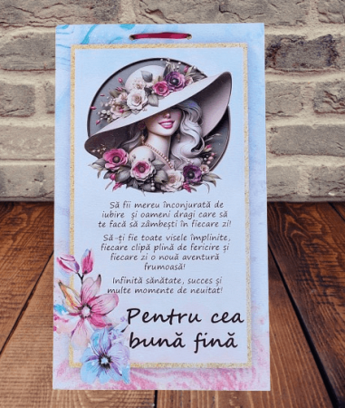 Noutati - Tablou personalizat cu mesaj motivational "Pentru cea mai buna fina"