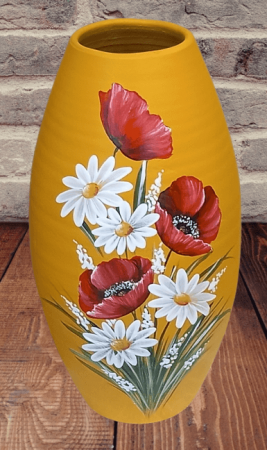 Decoratiuni din ceramica si sticla - Vaza din ceramica, 28 cm, Pictata manual-21