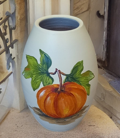 Cadouri pentru femei - Vaza din ceramica, Inaltime 15 cm, Pictata manual-24