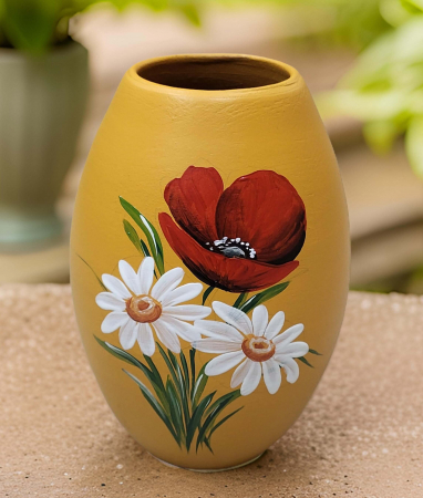 Idei de cadouri - Vaza din ceramica, Inaltime 16 cm, Pictata manual- model 36