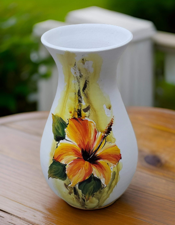 Idei de cadouri - Vaza din ceramica, Inaltime 21 cm, Pictata manual- model 39