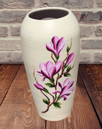 Noutati - Vaza din ceramica, Inaltime 28 cm, Pictata manual- model 38