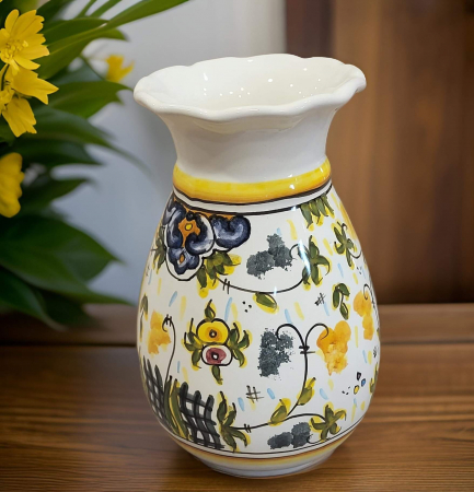 Decoratiuni casa - Vaza din Ceramica Pictata Manual- Stil Lusitan-2