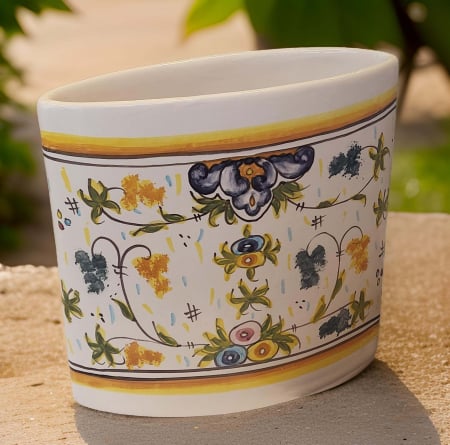 Decoratiuni casa - Vaza din Ceramica Pictata Manual- Stil Lusitan-4