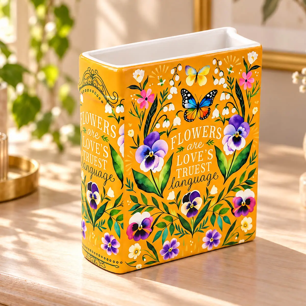 Cadouri pentru femei - Vaza din ceramica in forma de carte