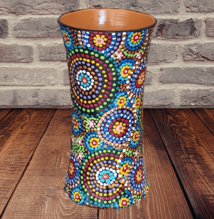 Vaza din ceramica realizata si pictata manual- cu Puncte-15 [0]