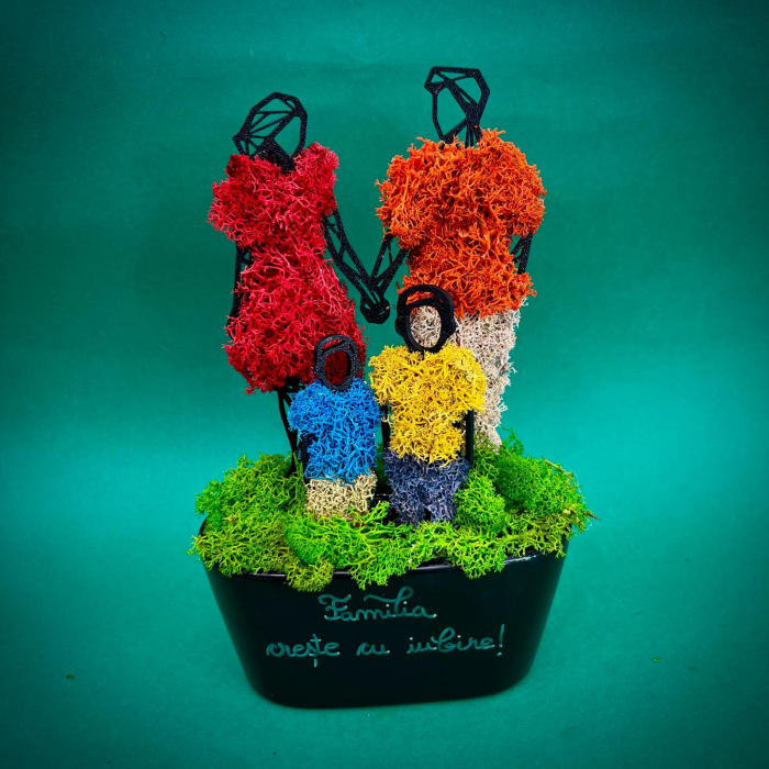 Aranjament personalizabil Familie doi copii 24X17x15cm [2]