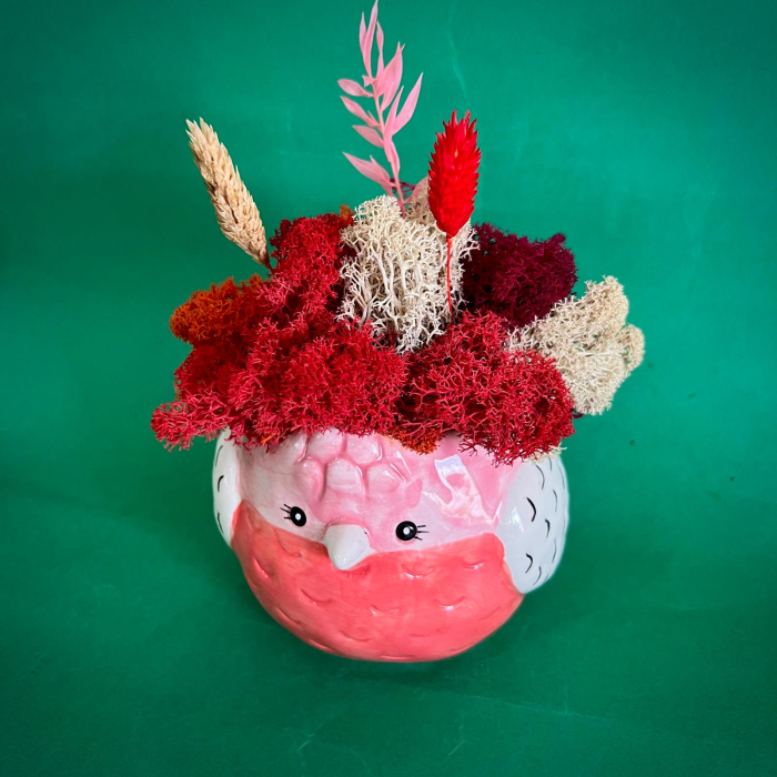 Aranjament Pasarica Rosy Bloom 18cm [2]