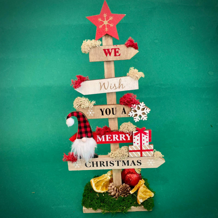 Bradul “We Wish You a Merry Christmas” 33 X12X6cm [1]