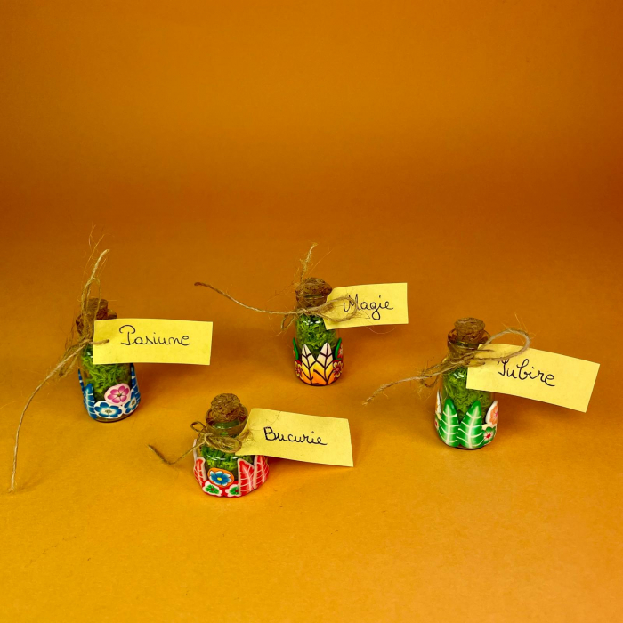 Set Decoratiuni Sticlute cu mesaj 4/3cm [2]