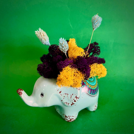 Mici cadouri naturale - Aranjament Elefantelul Trompi 17cm