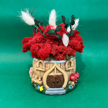Mici cadouri naturale - Aranjament Casuta Scufitei 18x15cm