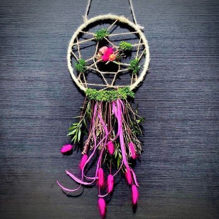 LICHIDARI DE STOC - Aranjament Pink Dreamcatcher 50x19cm