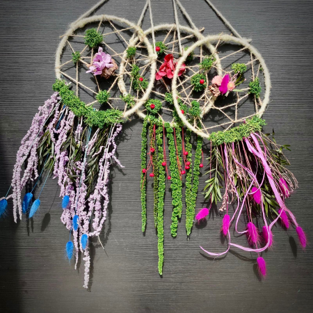 Mici cadouri naturale - Pachet 3 Aranjamente Dreamcatcher 50x19cm