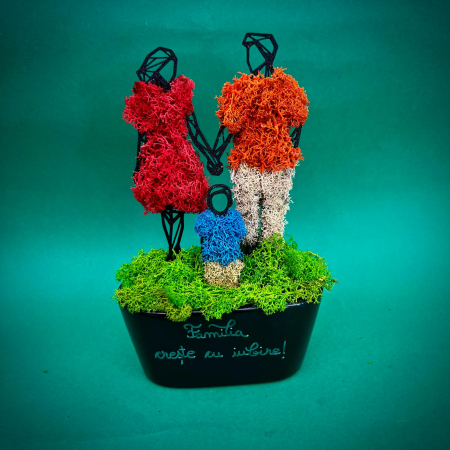 Aranjament personalizabil  Familie un copil 24X17x15cm [1]