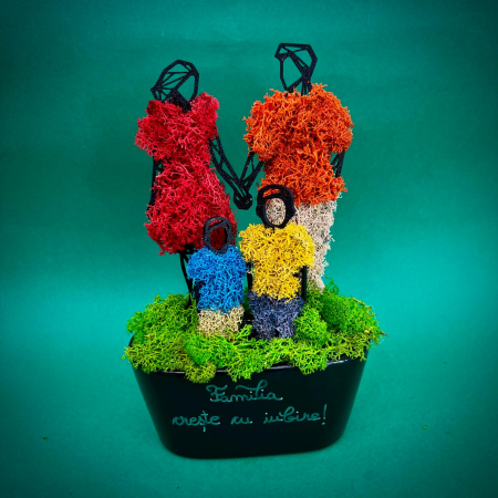 Love Story - Aranjament Familie baietei 24X17x15cm