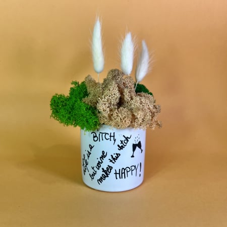 Mici cadouri naturale - Aranjament Happy life 20x12cm