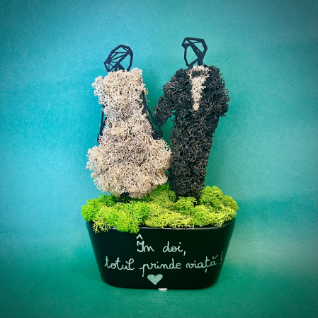Love Story - Aranjament Mire si Mireasa 24X17x15cm