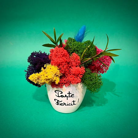 Paste - Aranjament vas Paste fericit 15x9cm