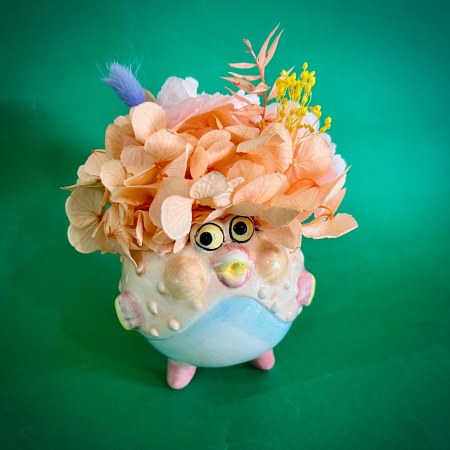 Mici cadouri naturale - Aranjament Miss Petalia 18cm