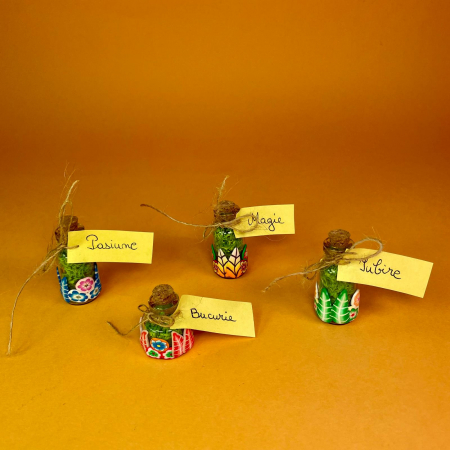Set Decoratiuni Sticlute cu mesaj 4/3cm [1]